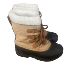 Sorel Men's Size 8 Caribou Winter Leather Rubber Snow Boots